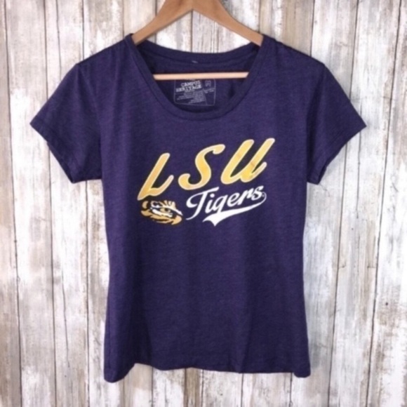 NCAA Tops - NCAA LSU Tigers Purple Tee